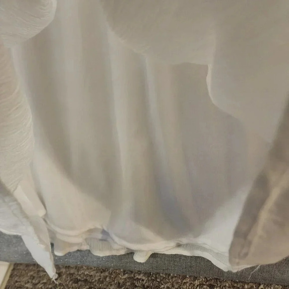 Sincerely Jules Crochet Top Long Dress White Spaghetti Strap Women's Size Small - Picture 7 of 8